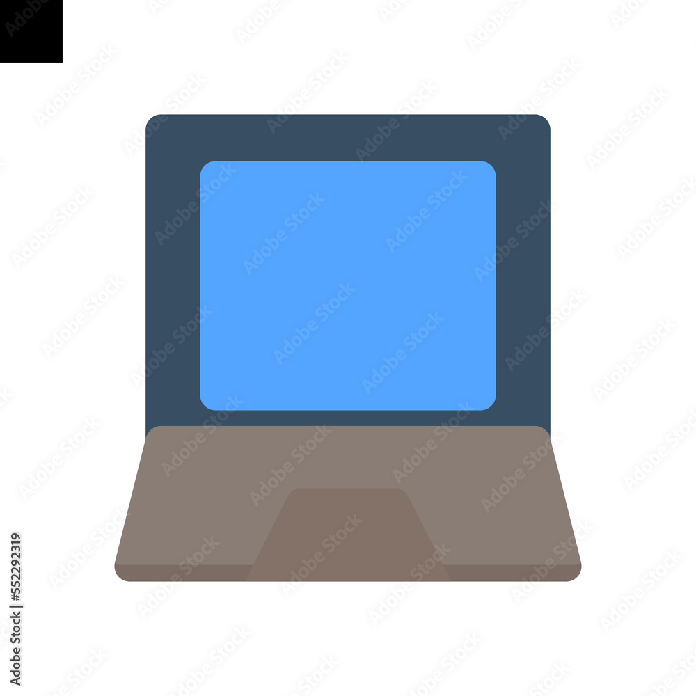 laptop computer with screen icon