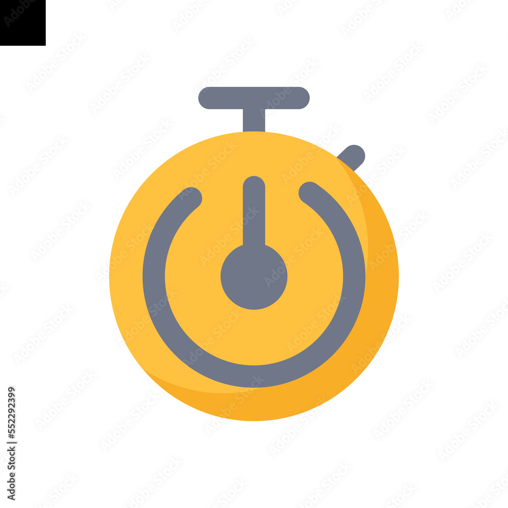 Stopwatch vector icon flat style Stopwatch vector icon flat style