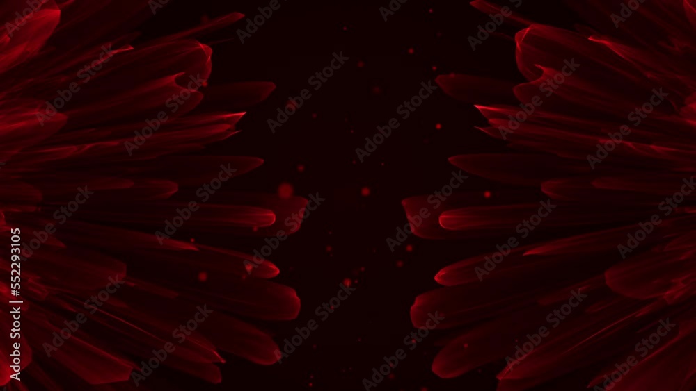 Abstract Red Particles Wave flow Hypnotic Seamless Looped Composition. Background Loop Element for Vj Loops, Projection, Nightclub, Night Party, Led Screen, Video Presentation, Advertising, Animation