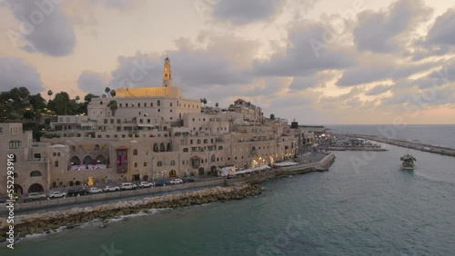 jaffa port - St. Nicholas Armenian Orthodox Church at sunset #004