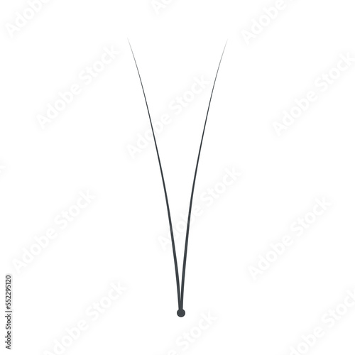 Vector 2D bunch of artificial eyelashes for volume lash extensions by lashmaker. Tweezing materials for salon beauty procedure for woman