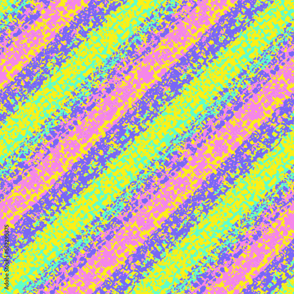 Multicolor Splattered Effect Textured Diagonal Striped Pattern Multicolor Splattered Effect Textured Diagonal Striped Pattern
