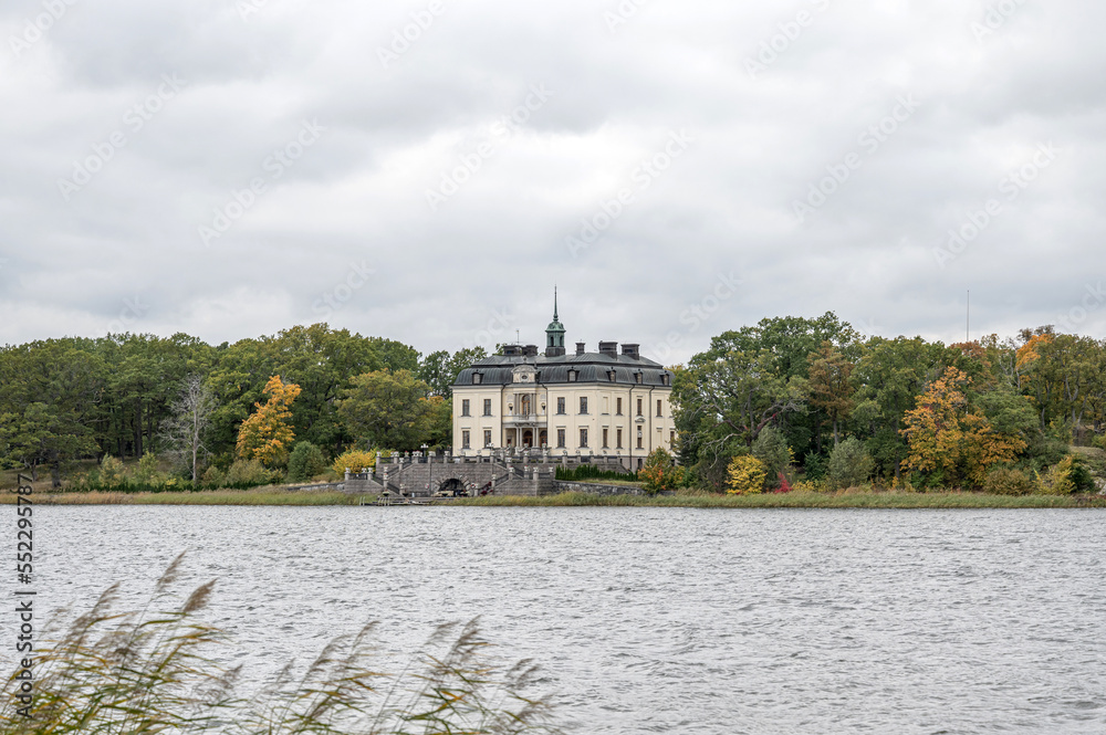 View of famous Swedish 16 th century Gripsholm castle located in Mariefred Sodermanland Sweden View of famous Swedish 16 th century Gripsholm castle located in Mariefred Sodermanland Sweden