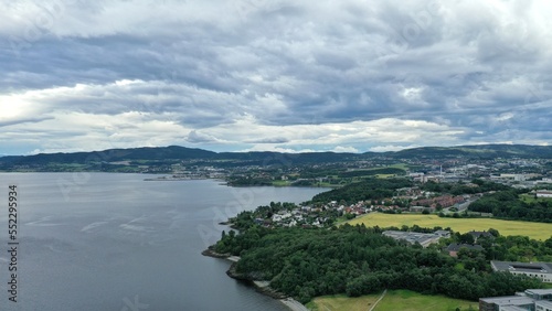 port et fjord de Trondheim en Norvège 