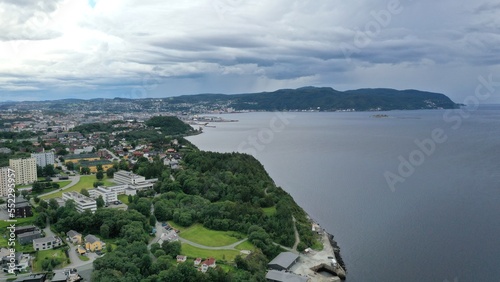 port et fjord de Trondheim en Norvège 