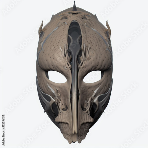 Alien skull mask. Digital i...