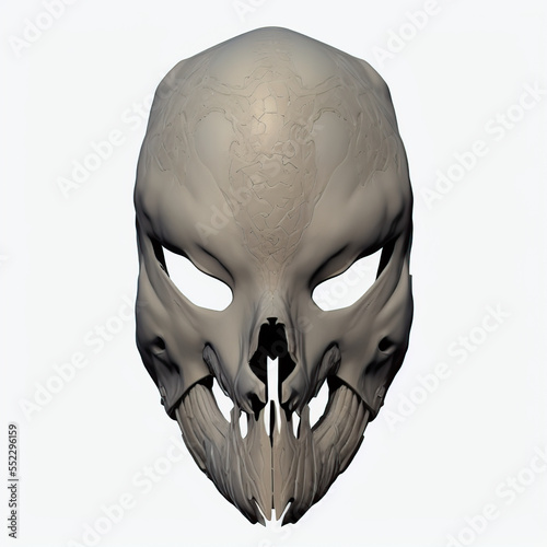Alien skull mask. Digital i...
