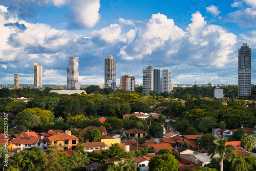 panorama of the city asuncion, paraguay photo