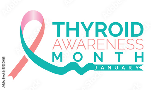  the theme of National Thyroid Disease awareness month observed each year during January. Vector illustration