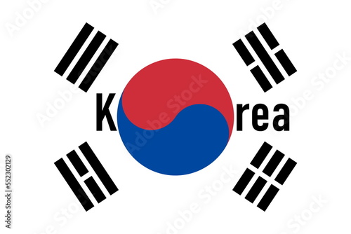 Korea Republic graphic flag