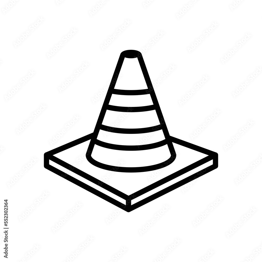 traffic cone icon vector design template in white background traffic cone icon vector design template in white background