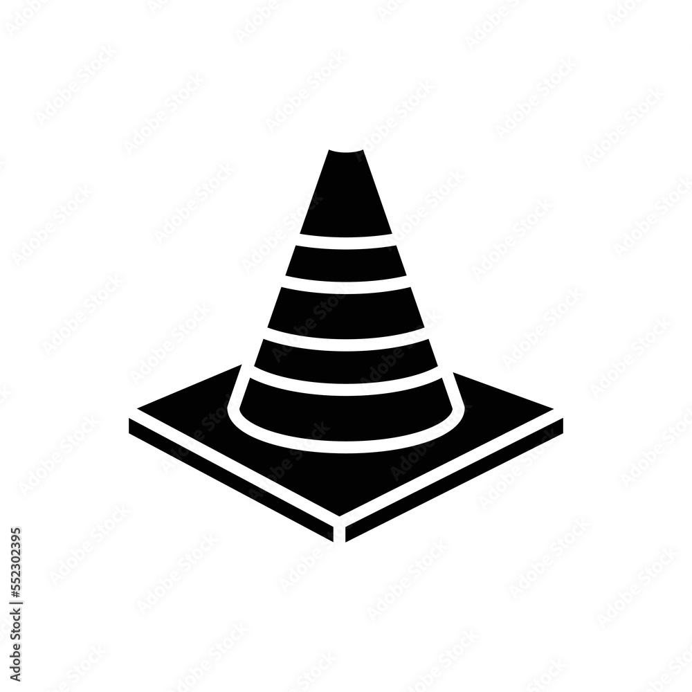 traffic cone icon vector design template in white background traffic cone icon vector design template in white background
