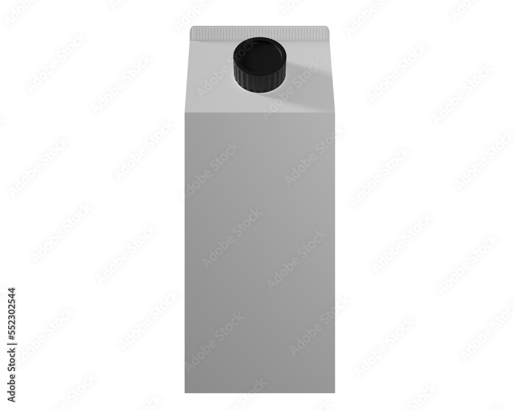3D Simple Modeling White Milk Packaging Large Size 3D Simple Modeling White Milk Packaging Large Size