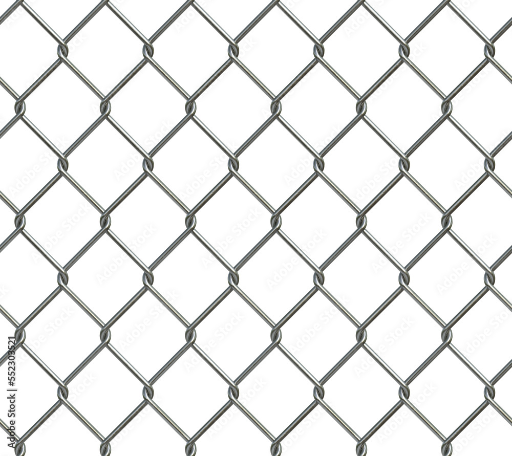 Naklejka premium Seamless chainlink fence 3d rendering