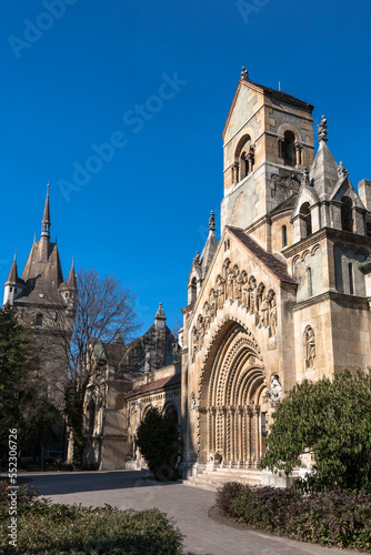 Jáki kápolna (Ják Chapel) in the Vajdahunyad Castle complex, Városliget, Budapest, Hungary photo