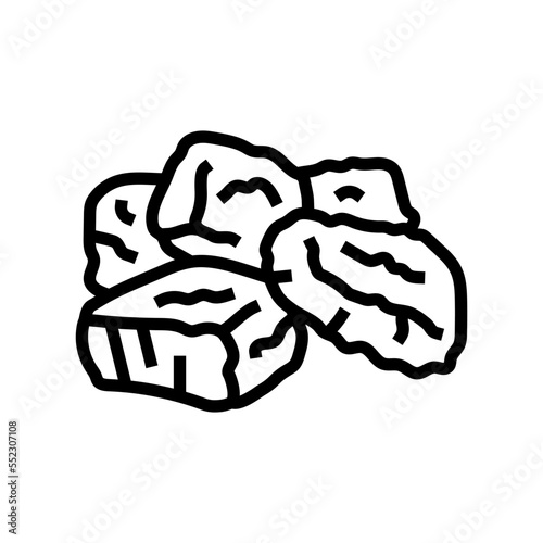 chicken crispy fast foof line icon vector. chicken crispy fast foof sign. isolated contour symbol black illustration