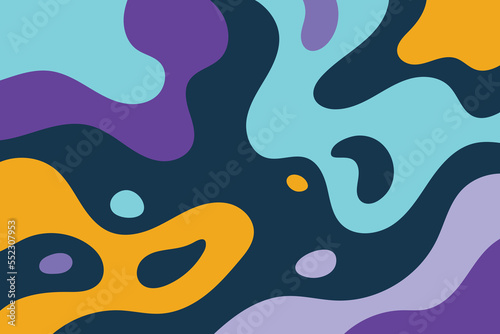 Groovy retro psychedelic with colorful waves. Vector illustration in background texture style retro 60s 70s 90s