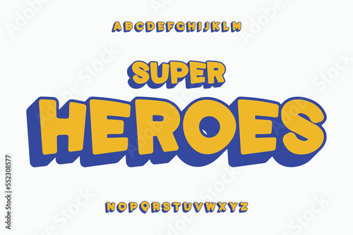 playful font vector design, suitable for poster, headline, and creative design. Vector illustration