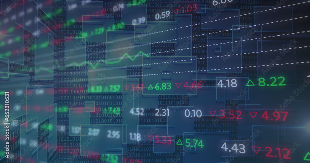 Image of financial data processing of stock exchange numbers Image of financial data processing of stock exchange numbers