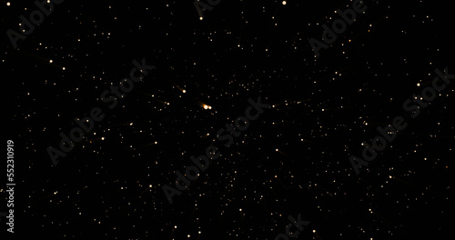 Image of falling confetti over black background