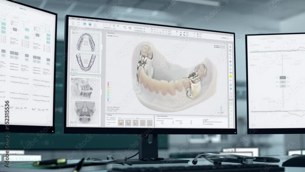 Computer With Teeth Computer program attaches the teeth composite restorations to the jaw ...