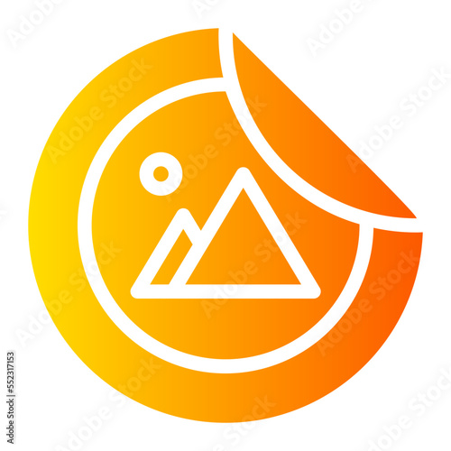 sticker gradient icon