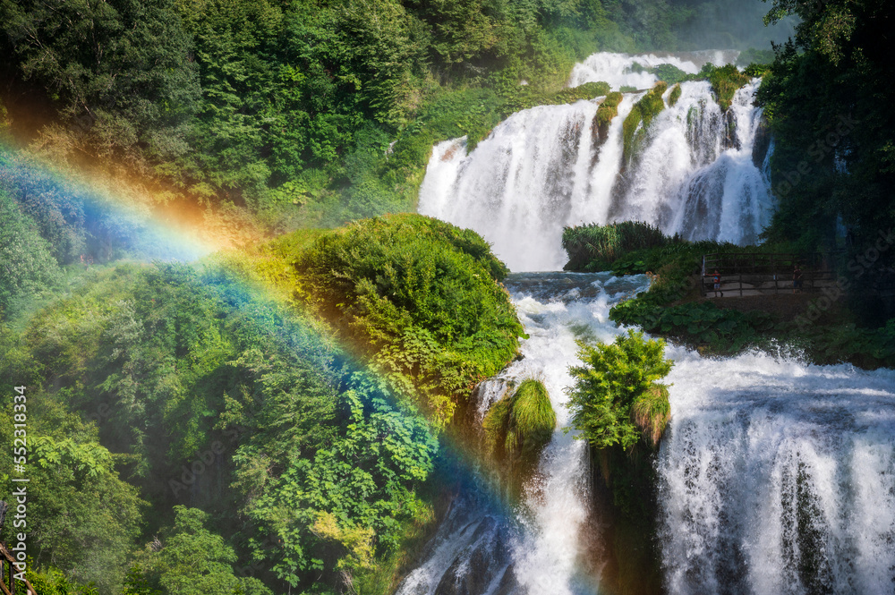 Fototapeta premium The majesty of the Marmore waterfall. Dream Umbria.