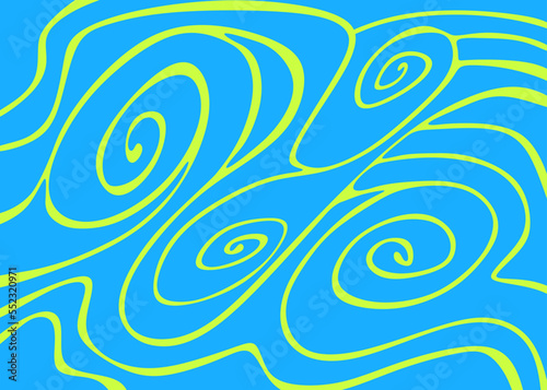 Abstract background with cute wavy and curly line pattern