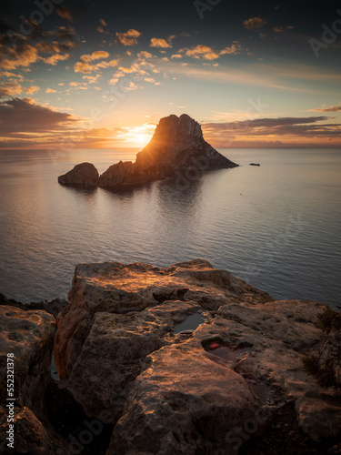 Sunset from Es Vedra viewpoint photo