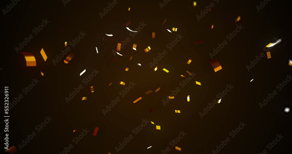 Image of confetti falling over black background Stock Photo | Adobe Stock