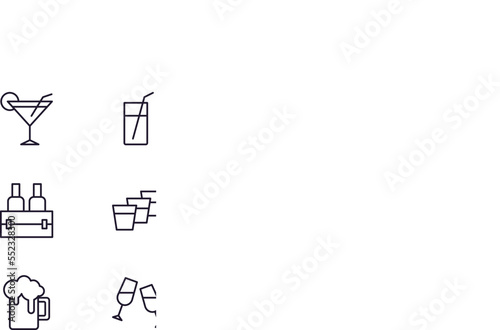 Alcohol line icon on white background
