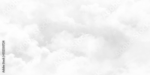 White fluffy cloudscape scenery, environment background with copy space. Cumulus clouds floating in a light sky. Pure and fresh air in dull day. Freedom of nature.