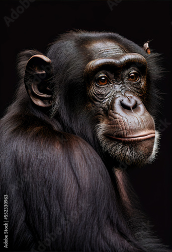 portrait of a chimpanzee  © Double  Comet