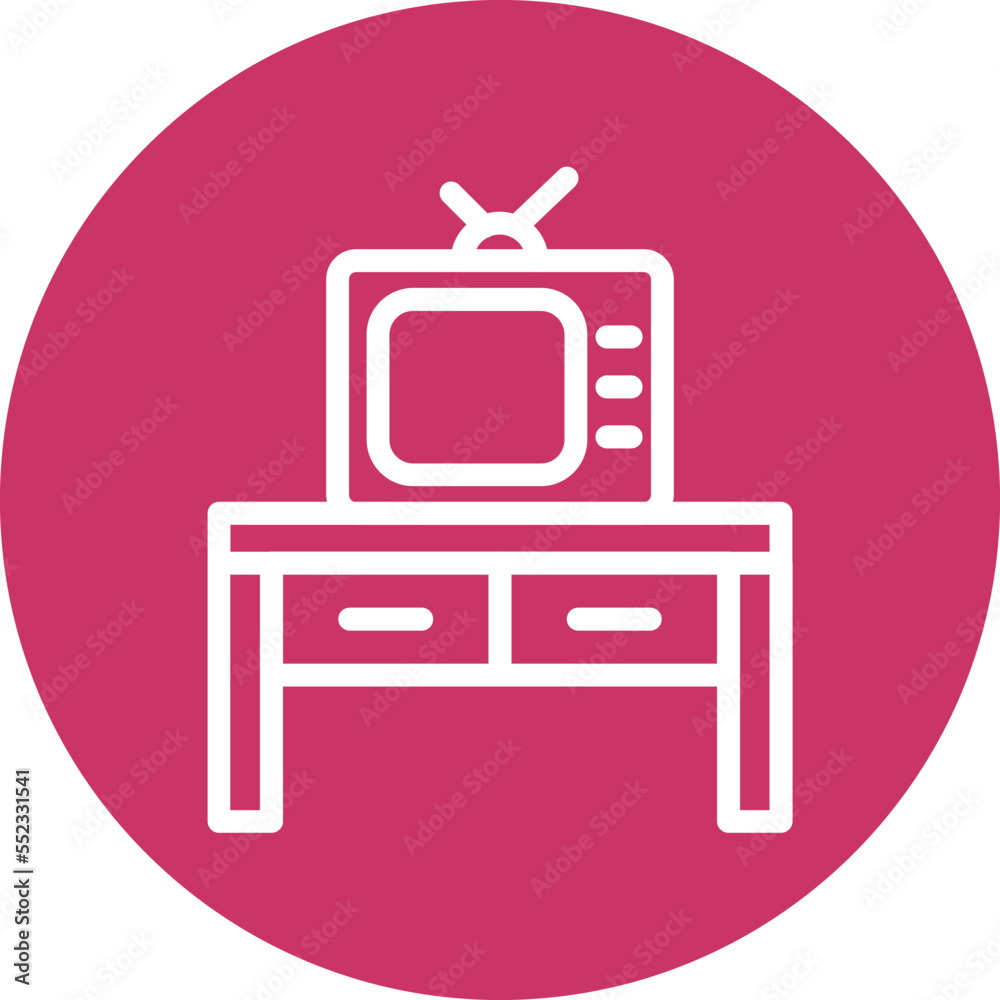 Naklejka premium Tv Table Icon Style