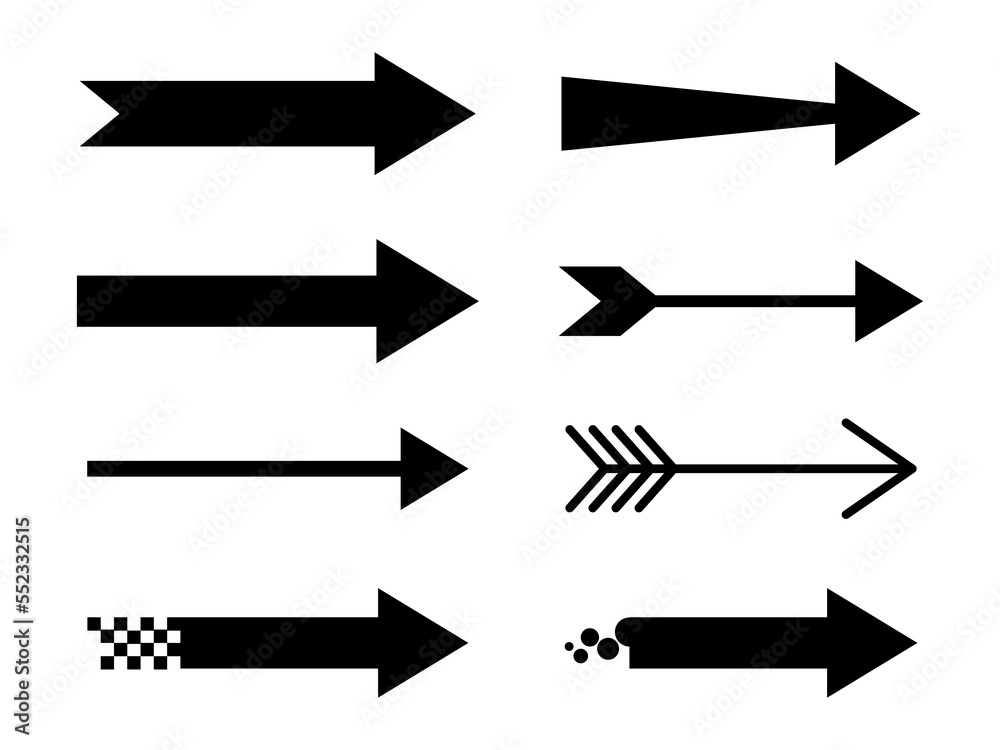 Arrows set vector collection. Arrow icon. Arrow. Cursor simple arrows. on a white background vector illustration Arrows set vector collection. Arrow icon. Arrow. Cursor simple arrows. on a white background vector illustration