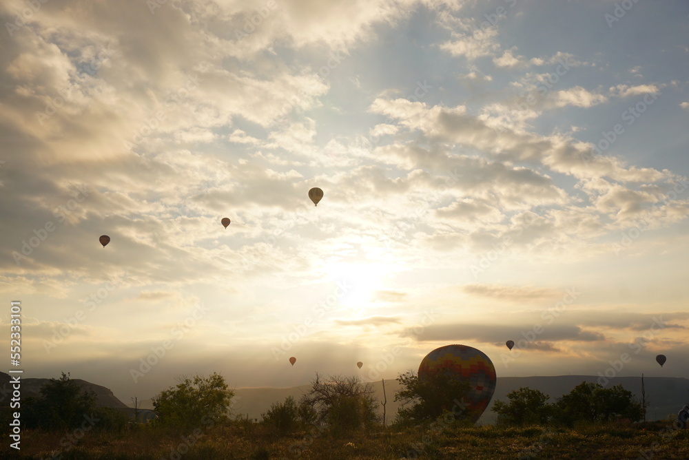 Obraz premium トルコのカッパドキアの気球