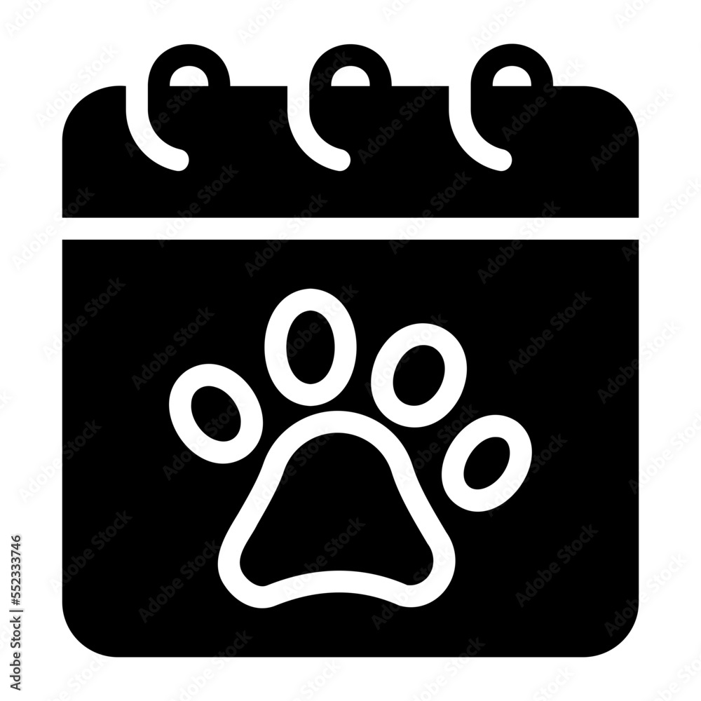 cat day glyph icon cat day glyph icon
