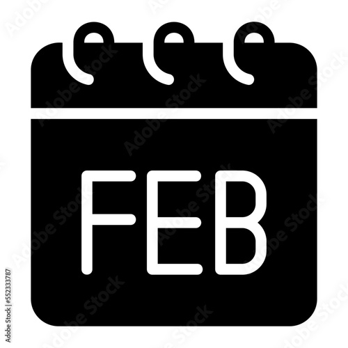 february glyph icon