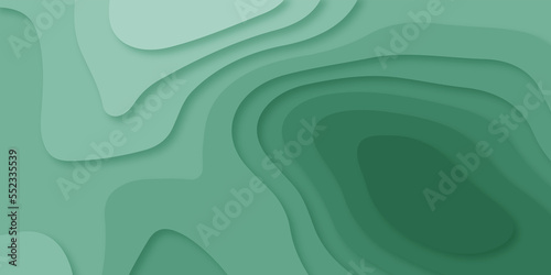 Abstract green papercut out background texture design. For web, wall paper, brochure and other pattern designs. green abstract multi-layer 3d seamless background.	
