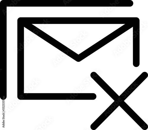 Delete Message Vector Icon
