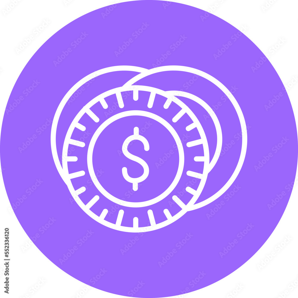 Coins Icon Style Coins Icon Style