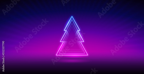 Neon Christmas Free Abstract Background