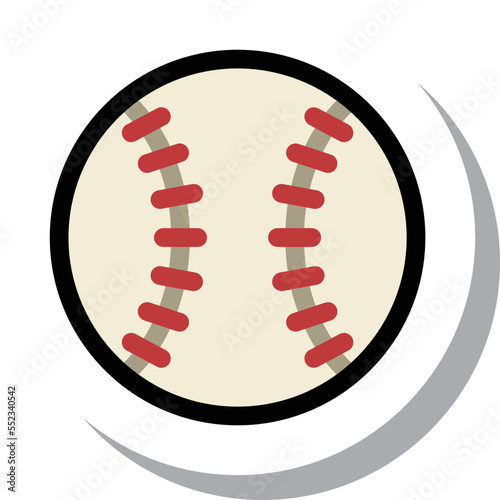 ステッカースポーツ用品イラスト 野球ボール