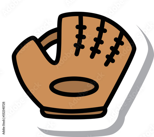 ステッカースポーツ用品イラスト ミット