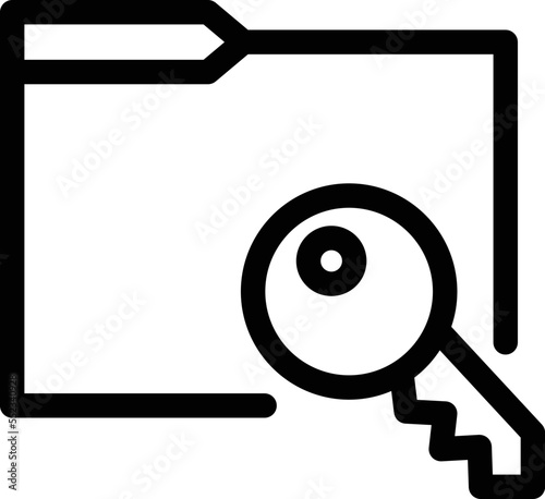 Key Folder Vector Icon
