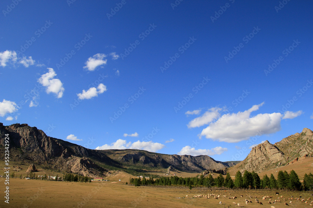 Beautiful landscape of Gorkhi-Terelj National Park, Mongolia