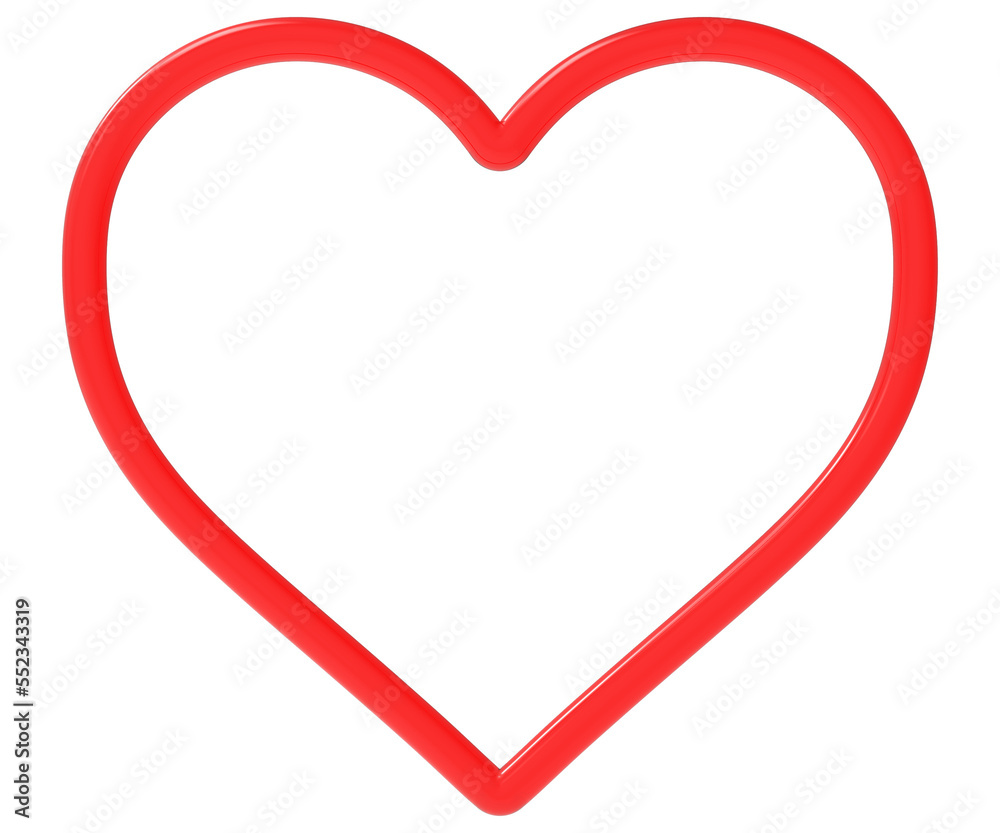 3d illustration of a colored heart 3d illustration of a colored heart
