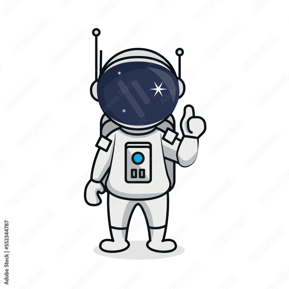 Flat design of astronaut isolated on white background. creative astronaut icon.
