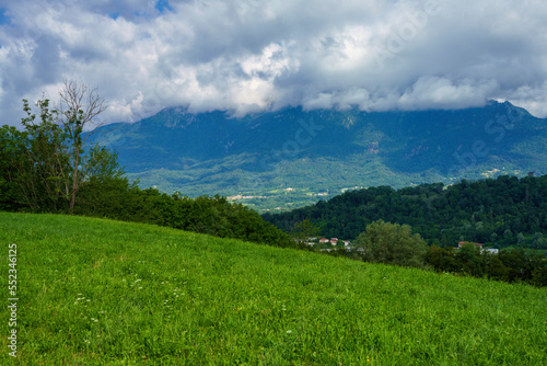 Tableau sur toile Road near Villiago and Sedico, Belluno province