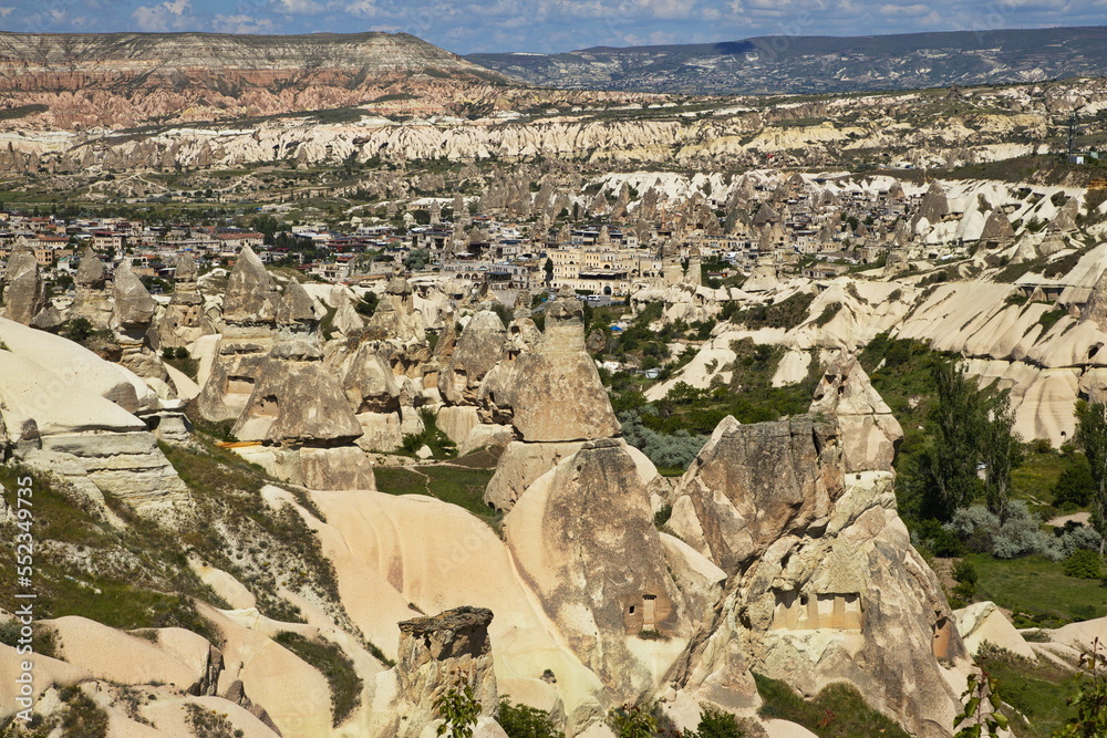 Landscape between Uchisar and Göreme in Cappadocia,Nevsehir Province,Turkey
